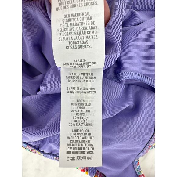 Aerie Swimwear One Piece Smarties Purple Small Petite NEW - Picture 7 of 7